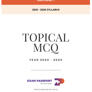 IGCSE Economics Topical Past Papers MCQ 2020-2025